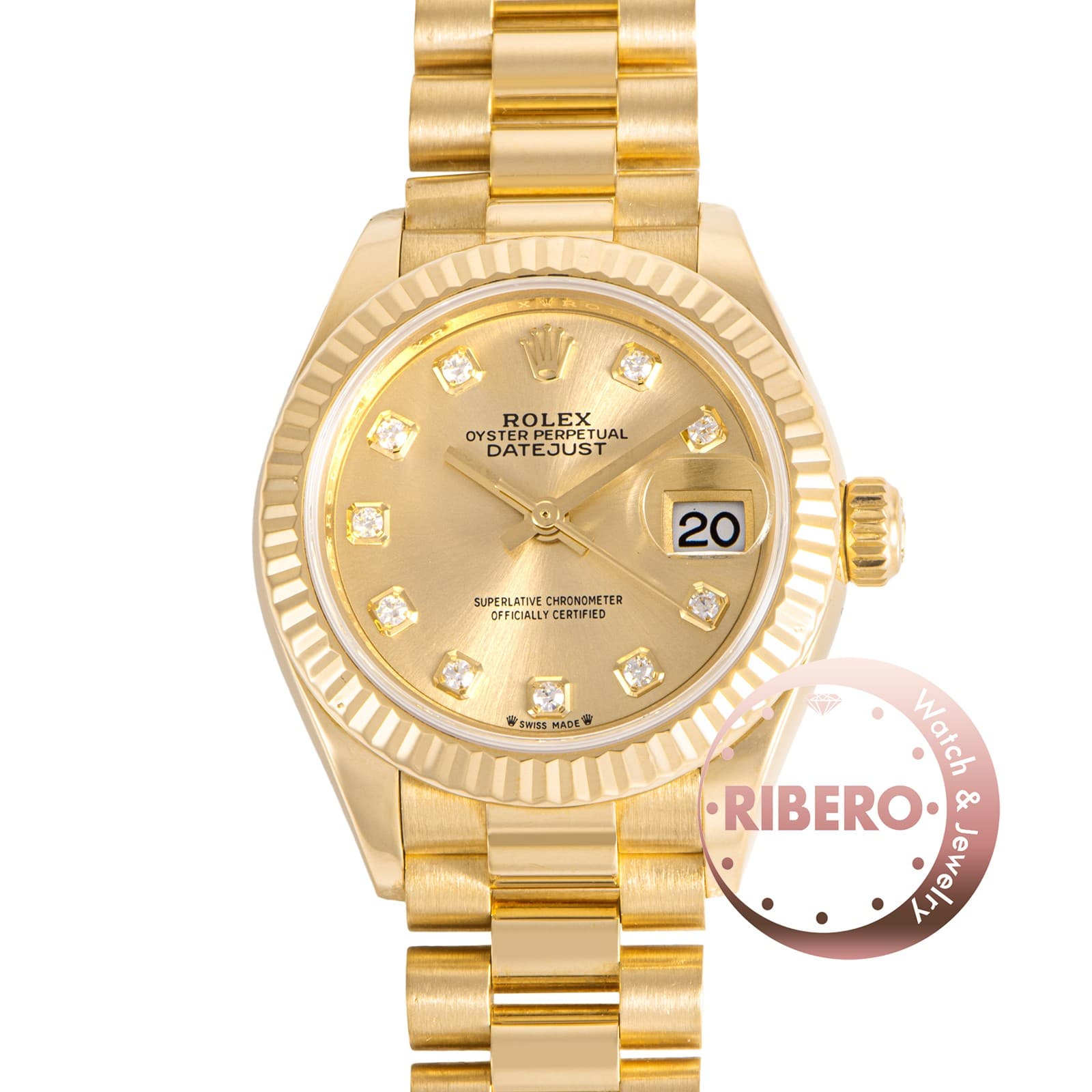 ROLEX Datejust 279178G Random number Champagne 10PD 18K Yellow Gold from JAPAN