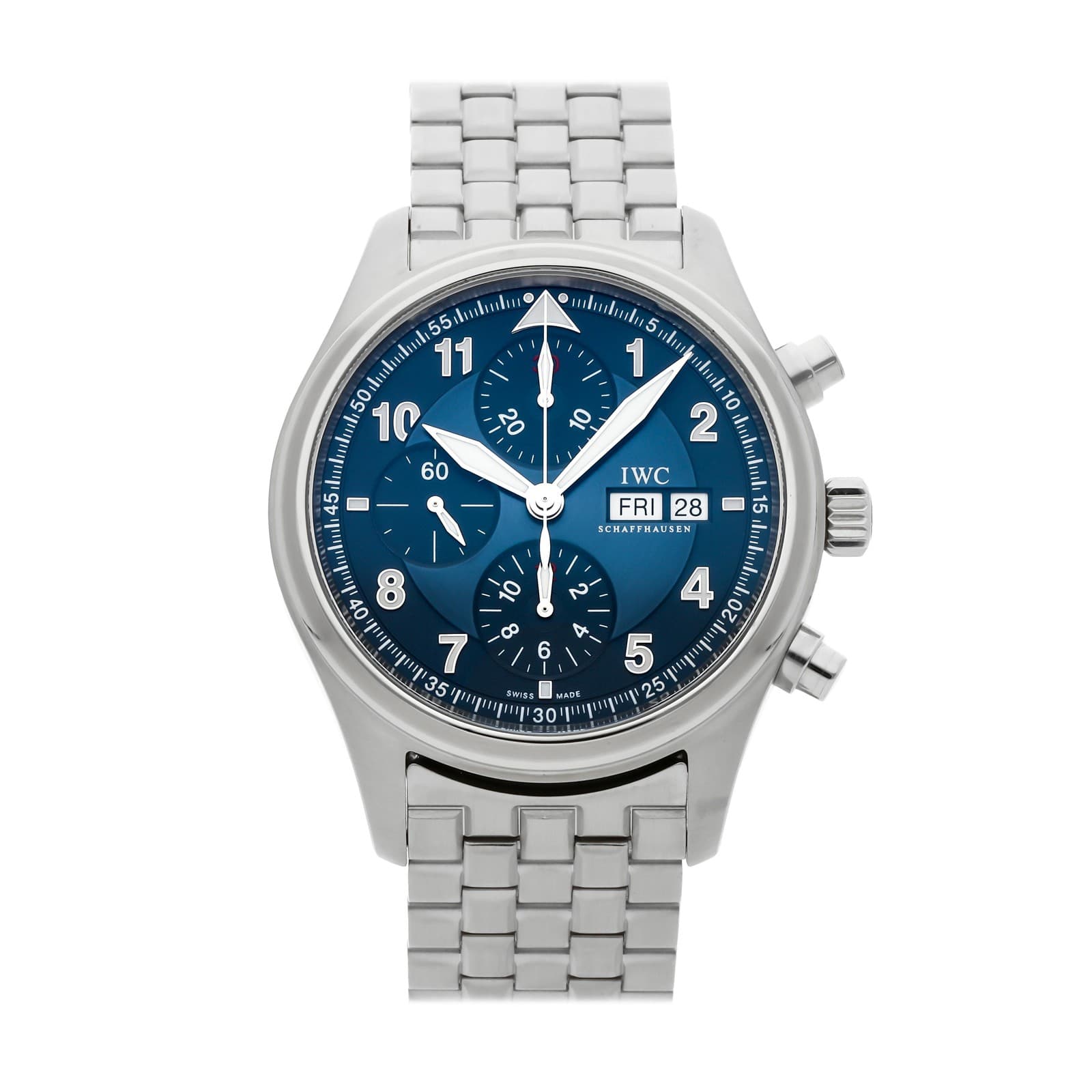 IWC Pilot's Watch Chronograph Steel Auto 42mm Bracelet Watch IW3717-12