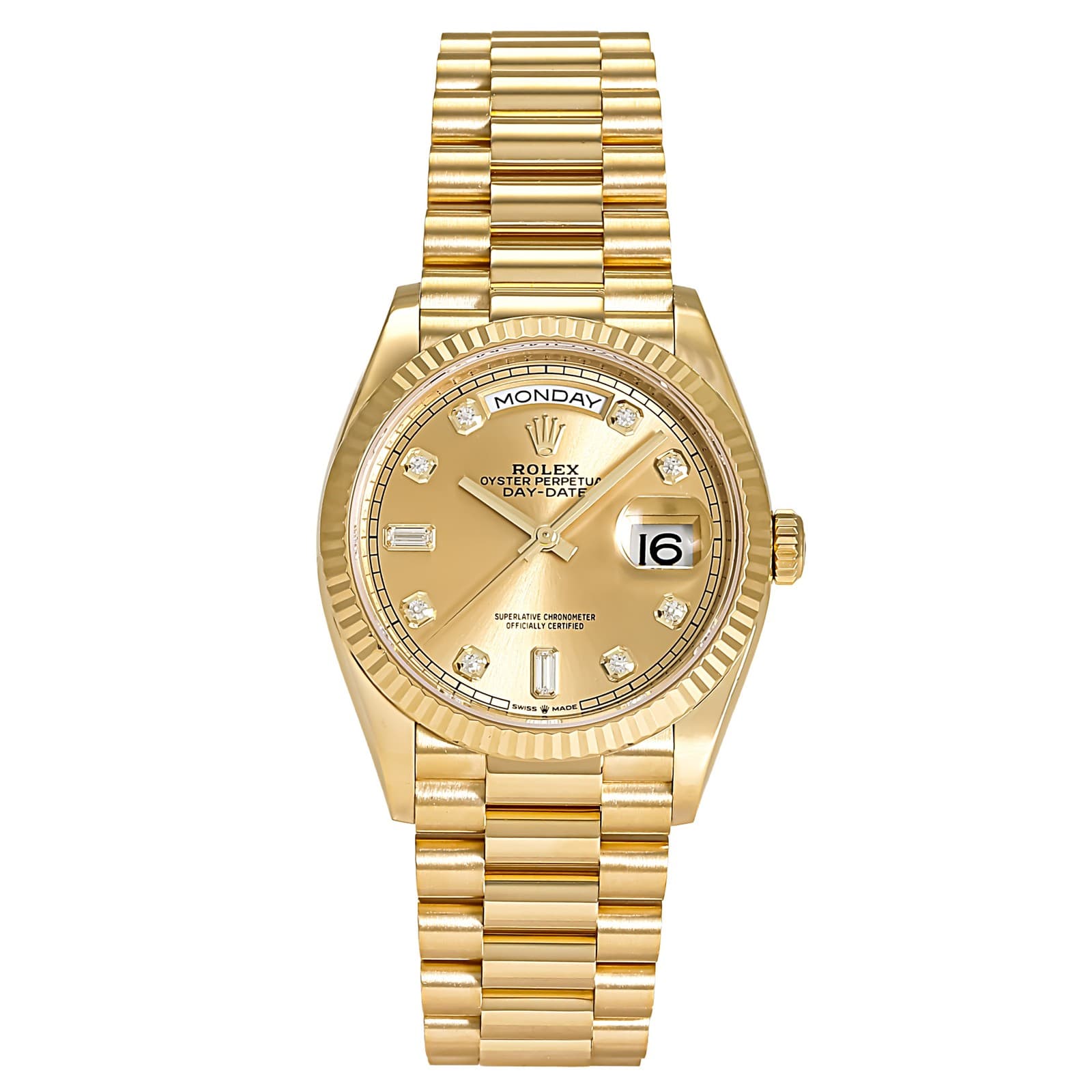 Rolex Day Date 128238A Automatic winding 36mm Champagne/8PD/2PB Yellow Gold