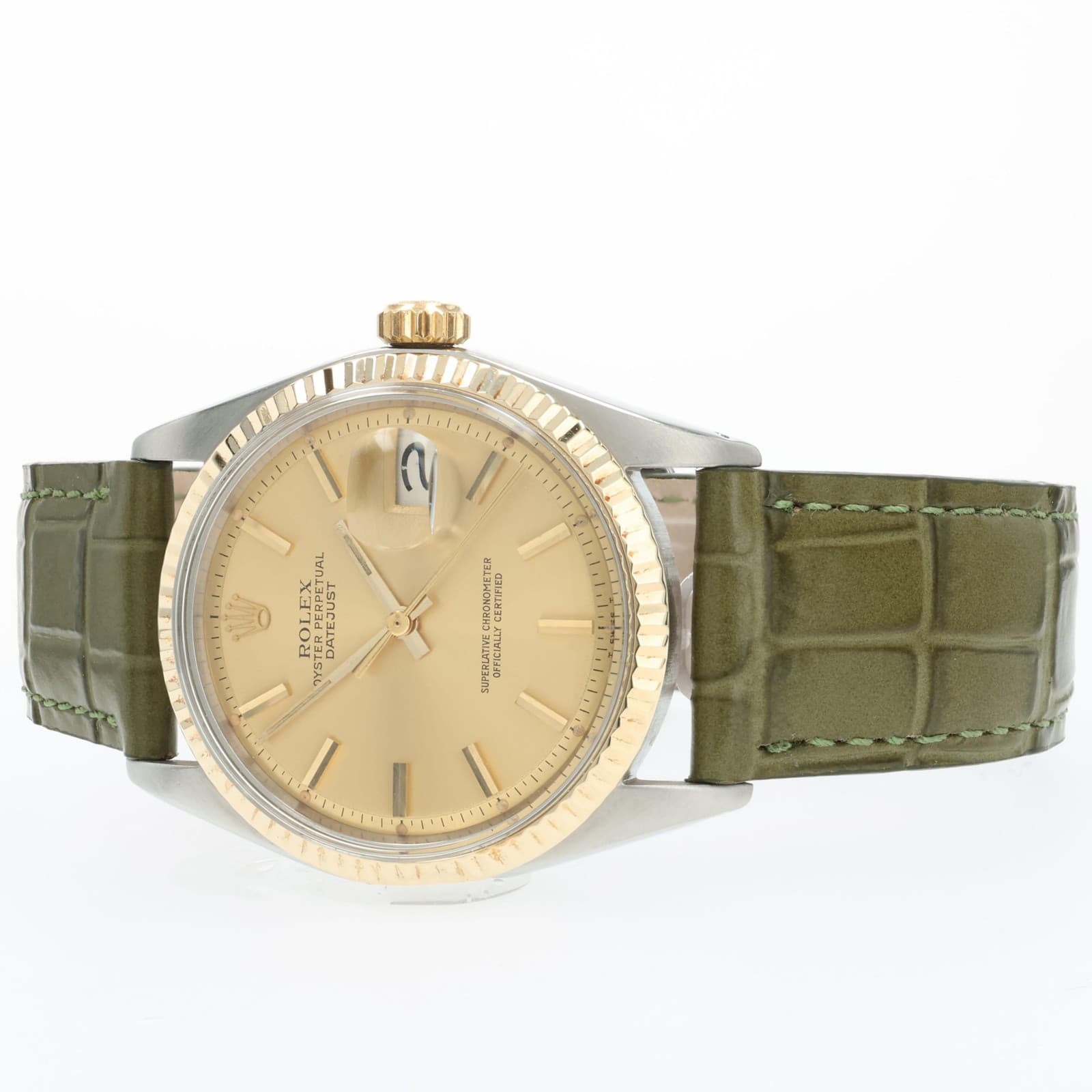 Rolex Datejust 36 Gold Dial 18k Yellow Gold & Stainless Steel 1601