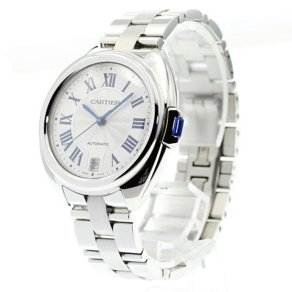 Cartier Clé de Cartier WSCL0006 35mm SS Silver Dial Automatic Date Watch #C4710