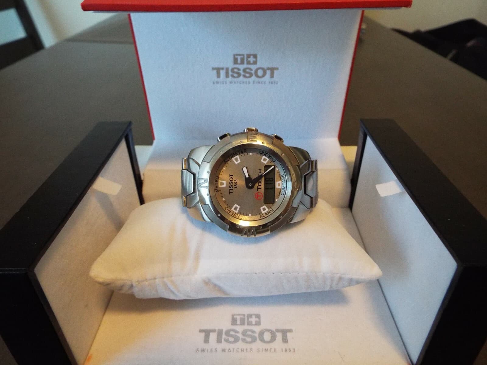 TISSOT T33158871 T-TOUCH EXPERT SMART STAINLESS STEEL SILVER DIAL MEN'S WATCH