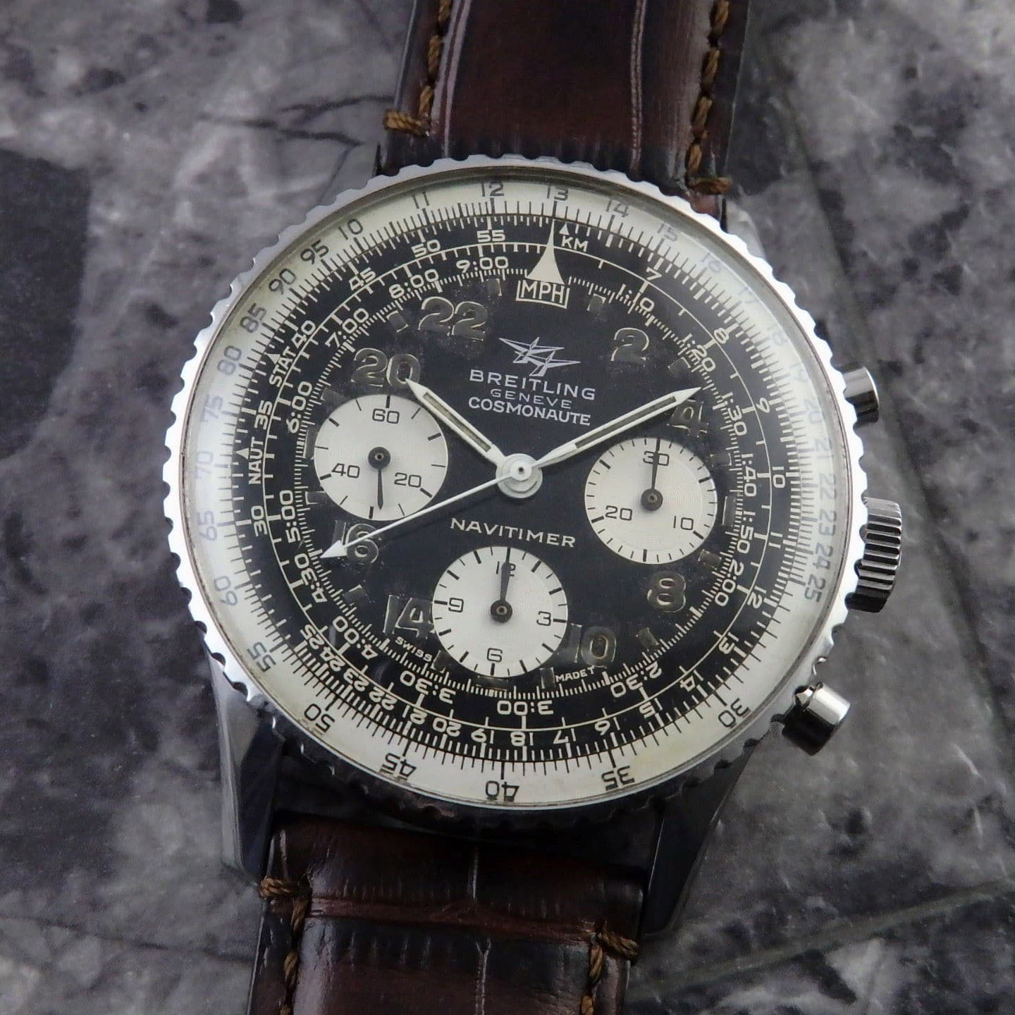 BREITLING Navitimer Cosmonaute Ref.809 Venus 178 41mm Vintage Chronograph Men's