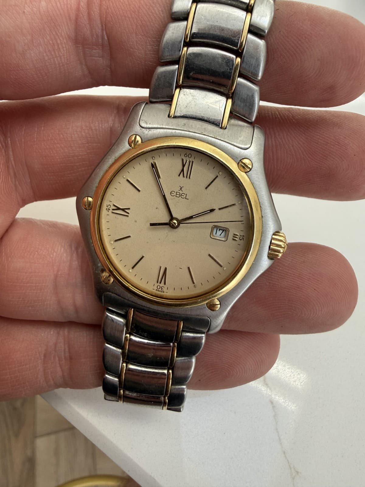 GENTS EBEL 1911 187902 WRISTWATCH - 18k GOLD & STAINLESS STEEL