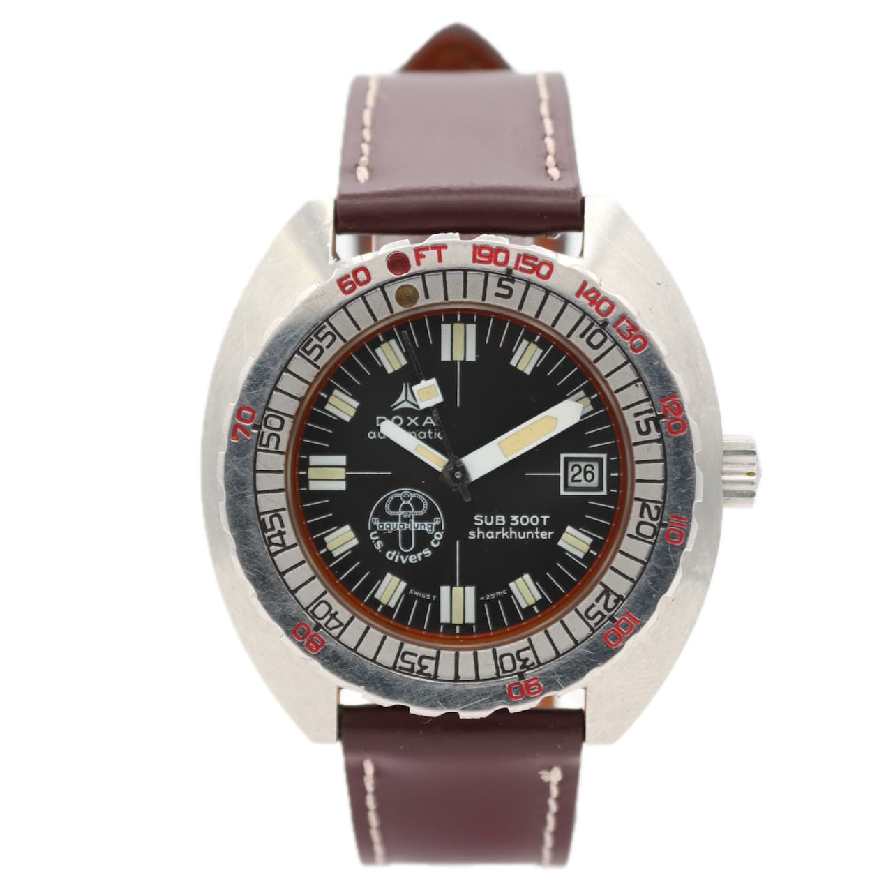 Vintage Doxa SUB 300T Sharkhunter 17J Automatic Wristwatch Synchron Era 58098-59