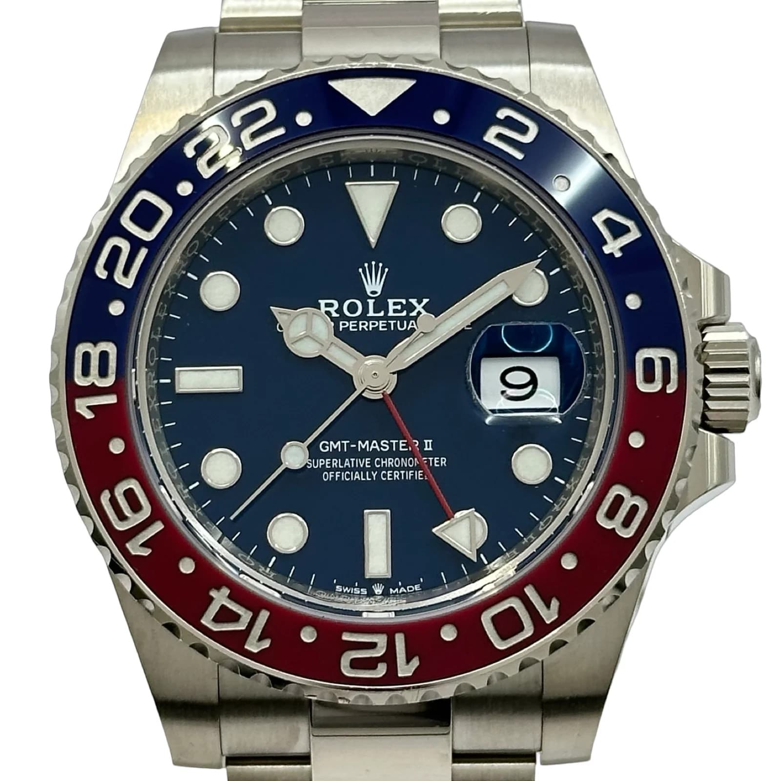 Rolex GMT Master 2 126719BLRO Blue White Gold Automatic Men's Watch Used
