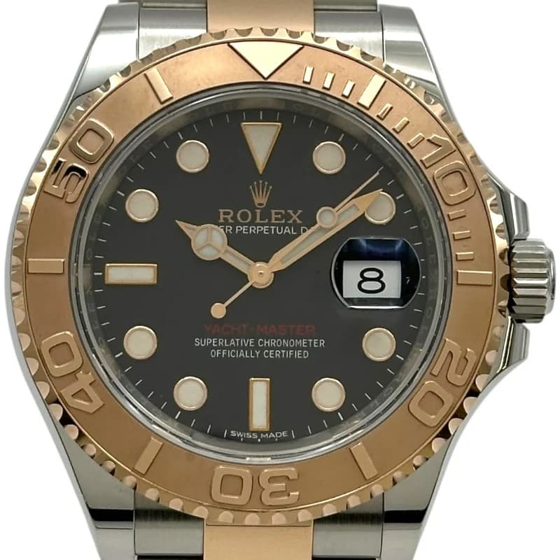 Rolex Yacht Master 40 116621 Black Pink Gold Stainless Steel Automatic Mens Used