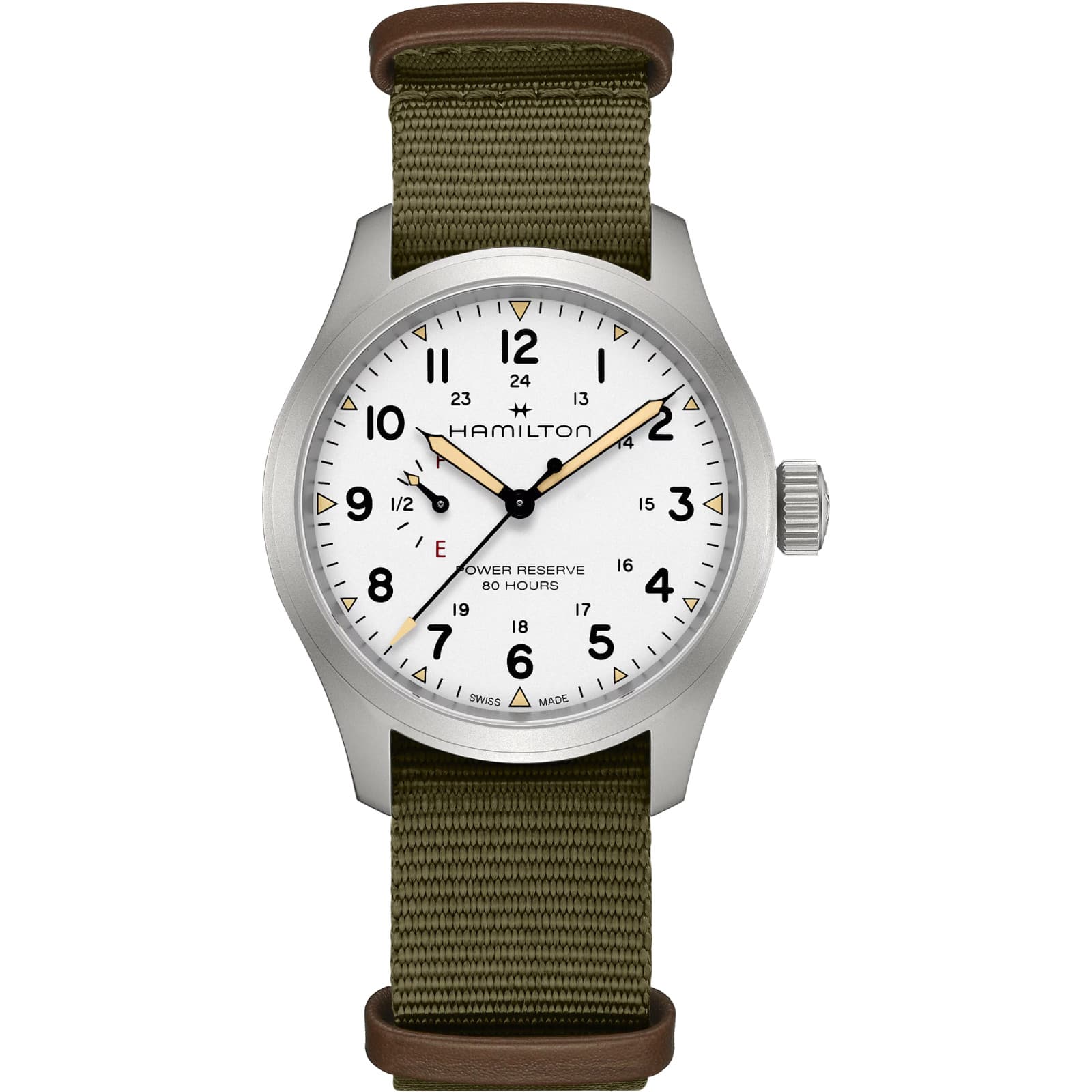 Hamilton Khaki Field Mechanical Power Reserve White 40 mm Watch -  H69509910