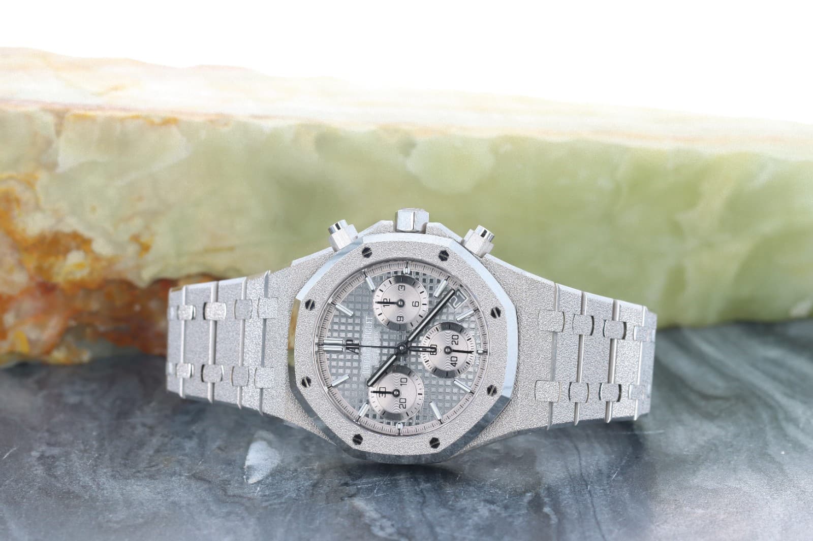 AP Royal Oak Chronograph 41mm Limited White Gold Frosted, 26239BC.GG.1224BC.01