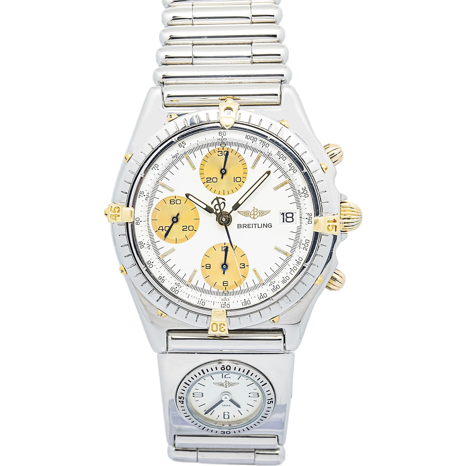 Breitling Chronometer Windrider 81950 Bracelet Steel White Stick Auto 39mm