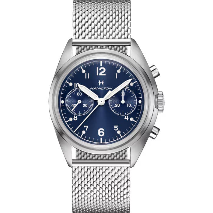Hamilton Khaki Aviation Pilot Pioneer Mechanical Blue Dial Men Watch H76409140