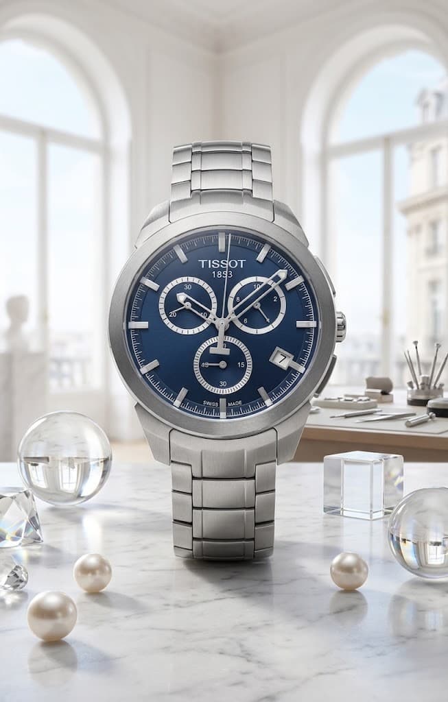 Tissot T-Sport Titanium Men's Watch Blue Chronograph Sapphire T069.417.44.041.00