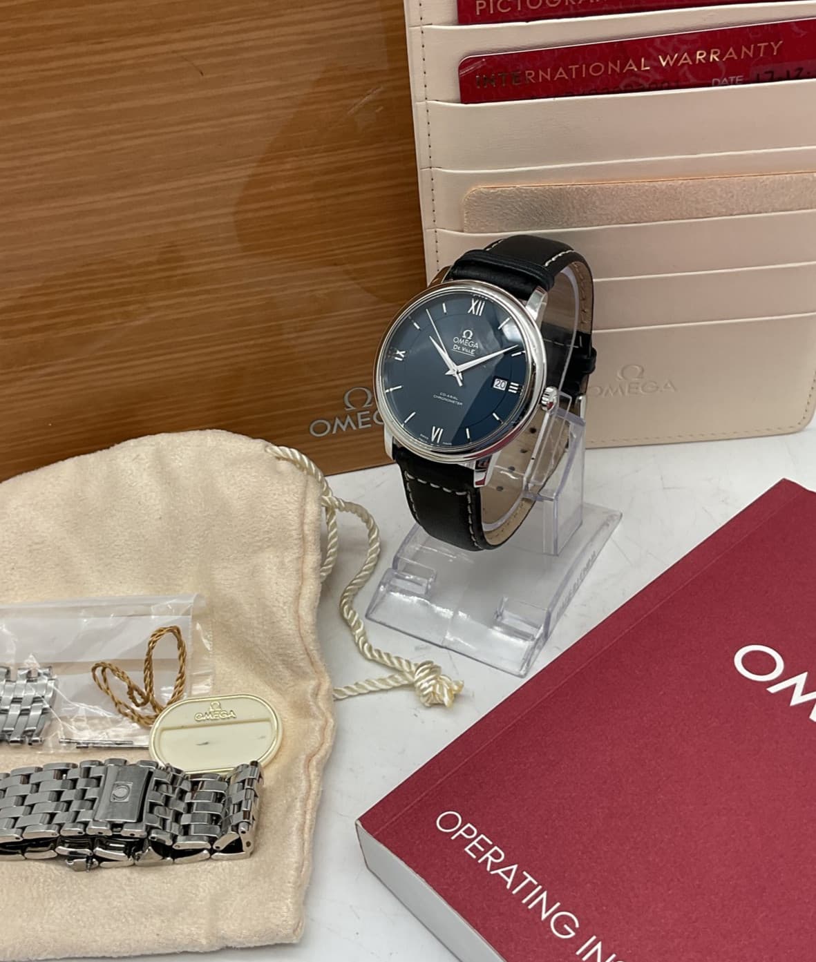 Omega De Ville Prestige Co-Axial Automatic Chronometer Men's Watch Boxed 424.13