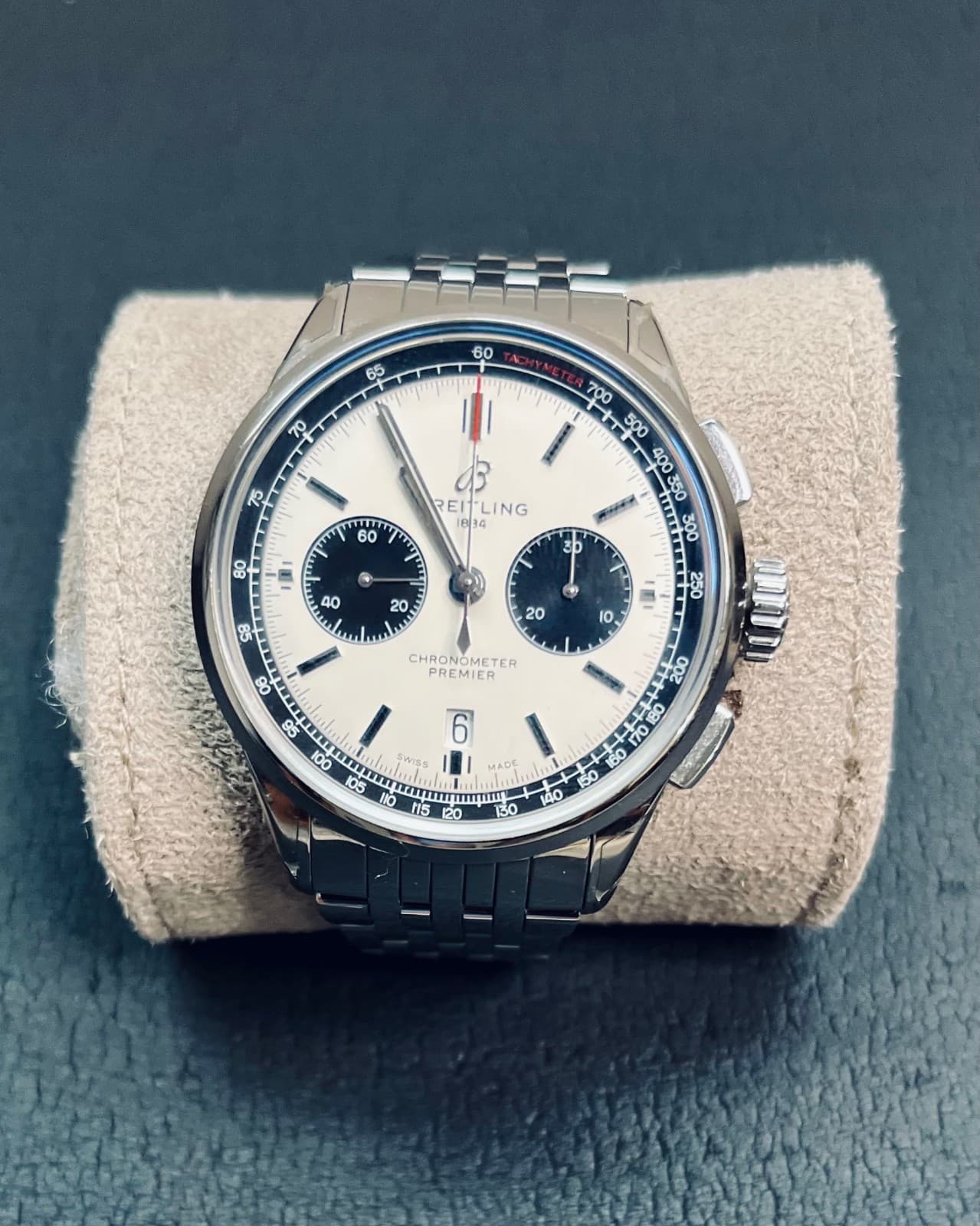 Breitling Premier B01 Chrono Auto Steel 42mm Watch Bracelet AB0118221G1A1