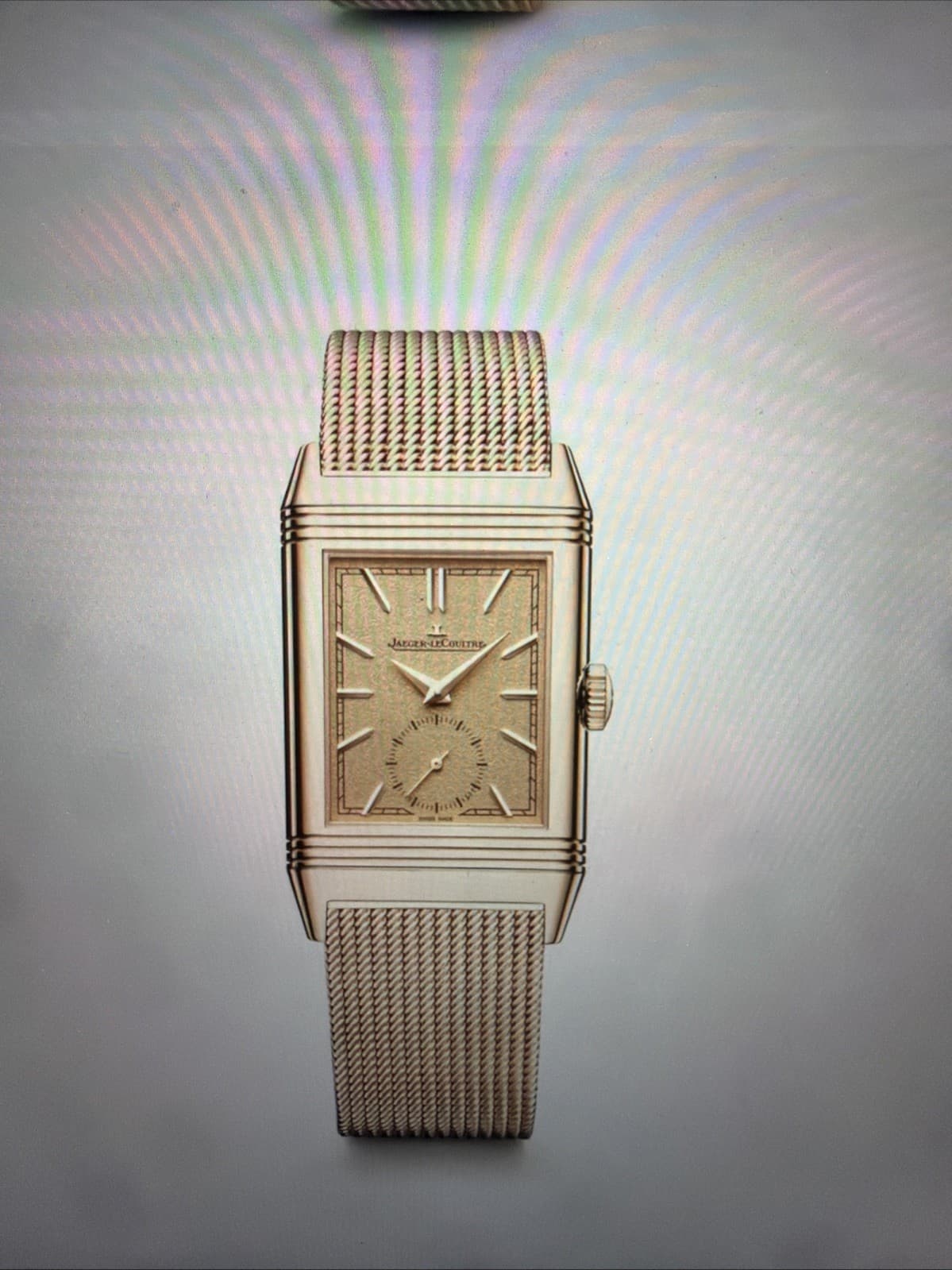 Jaeger-Lecoultre JLC Reverso Tribute Monoface Small Seconds 18k pink Gold Mesh