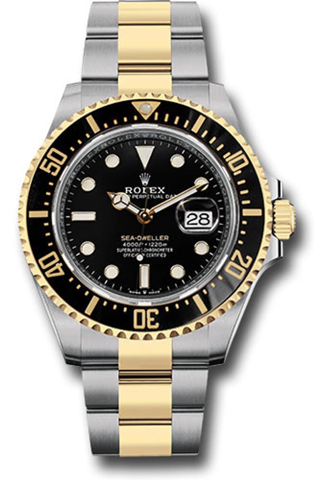 Rolex Sea-Dweller 43 126603 Oyster Steel & YG Black Auto 43mm