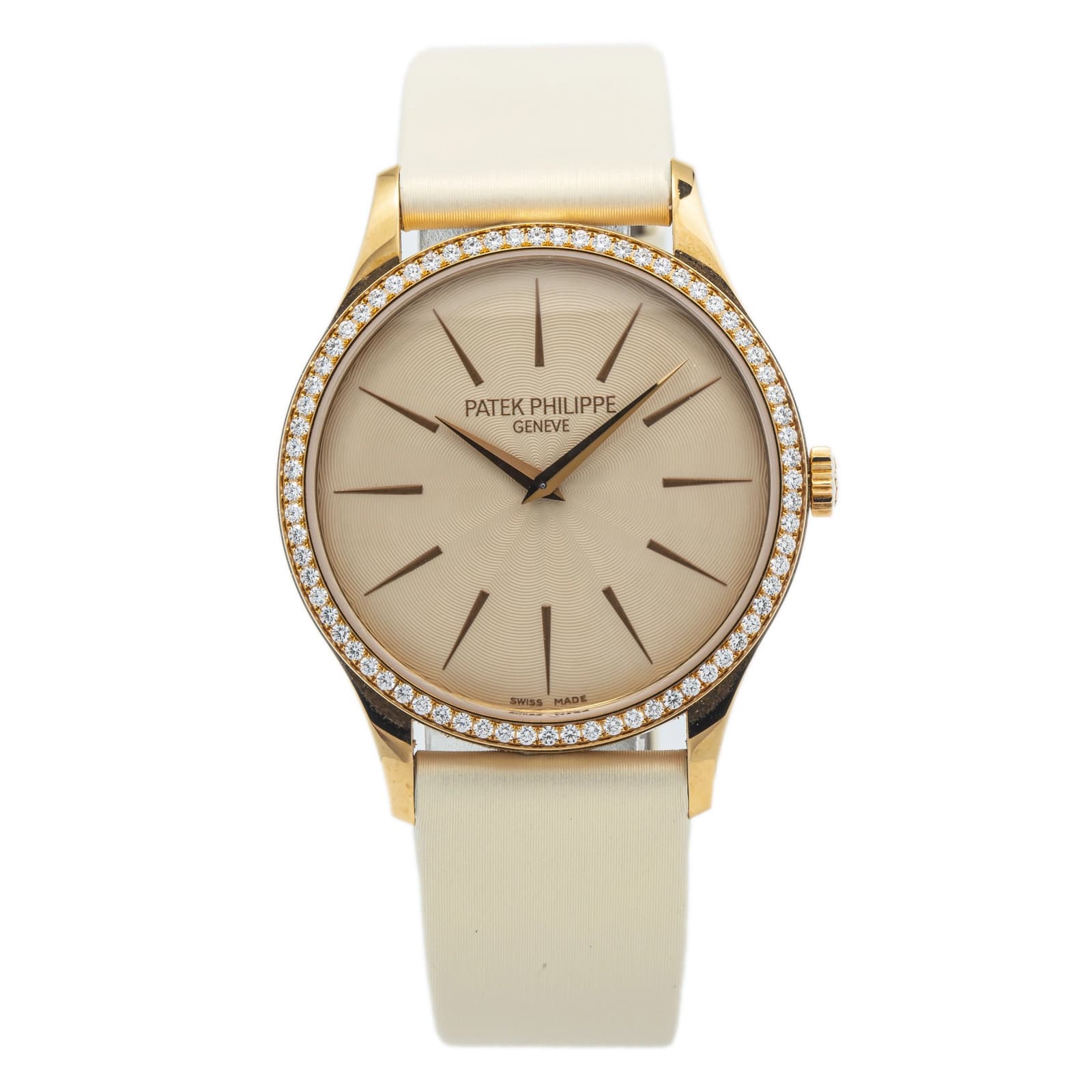 Patek Philippe 4897R Calatrava Strap RG Cream Guilloched Dial Index Manual 33mm