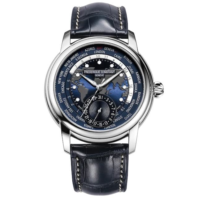 Frederique Constant Classic Worldtimer Watch - FC-718NWM4H6