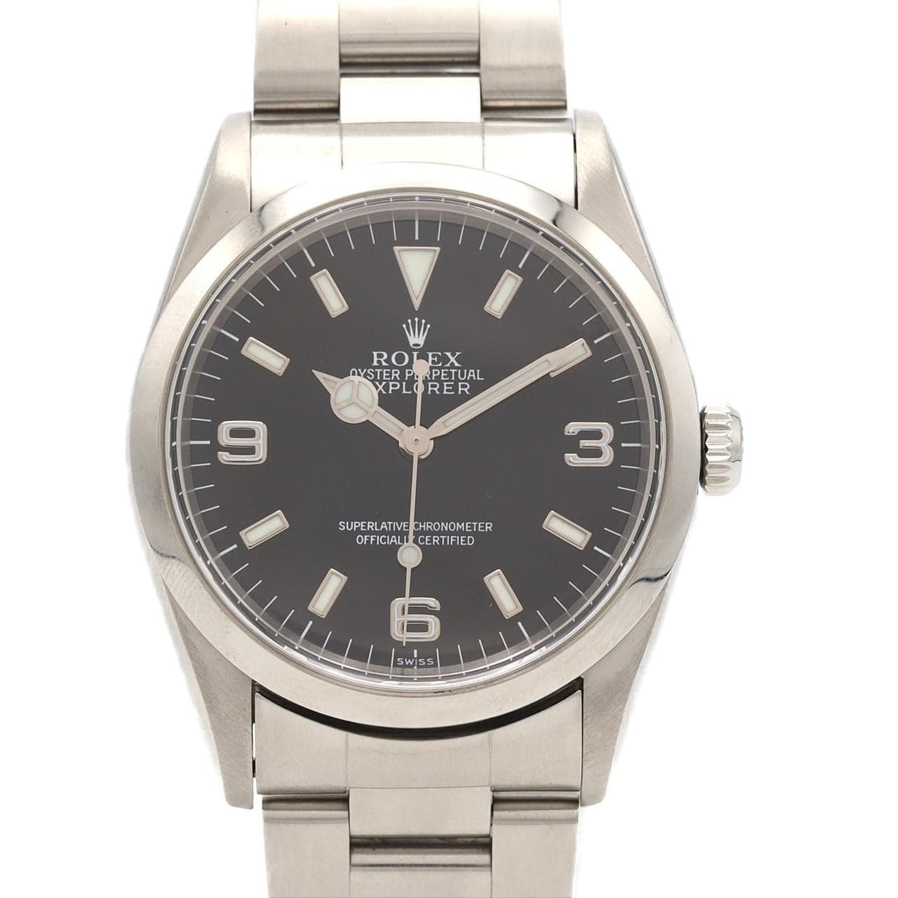 Authentic Rolex Explorer I 14270 Stainless Steel Mechanical Automatic A-Seri...