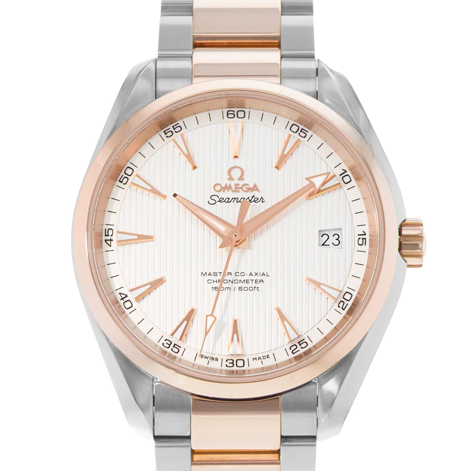 Omega Seamaster Aqua Terra 231.20.42.21.02.001 41mm Silver Steel 18k Rose Gold
