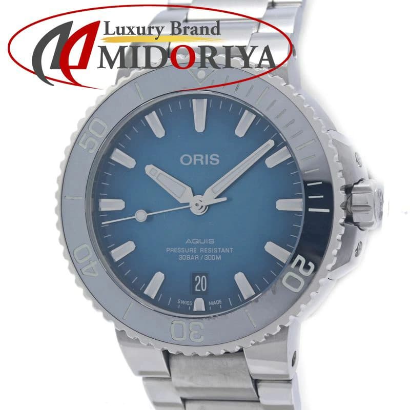 Oris Aquis Date Tungsten Bezel Used 01 733 7732 4155-07 8 21 05PEB