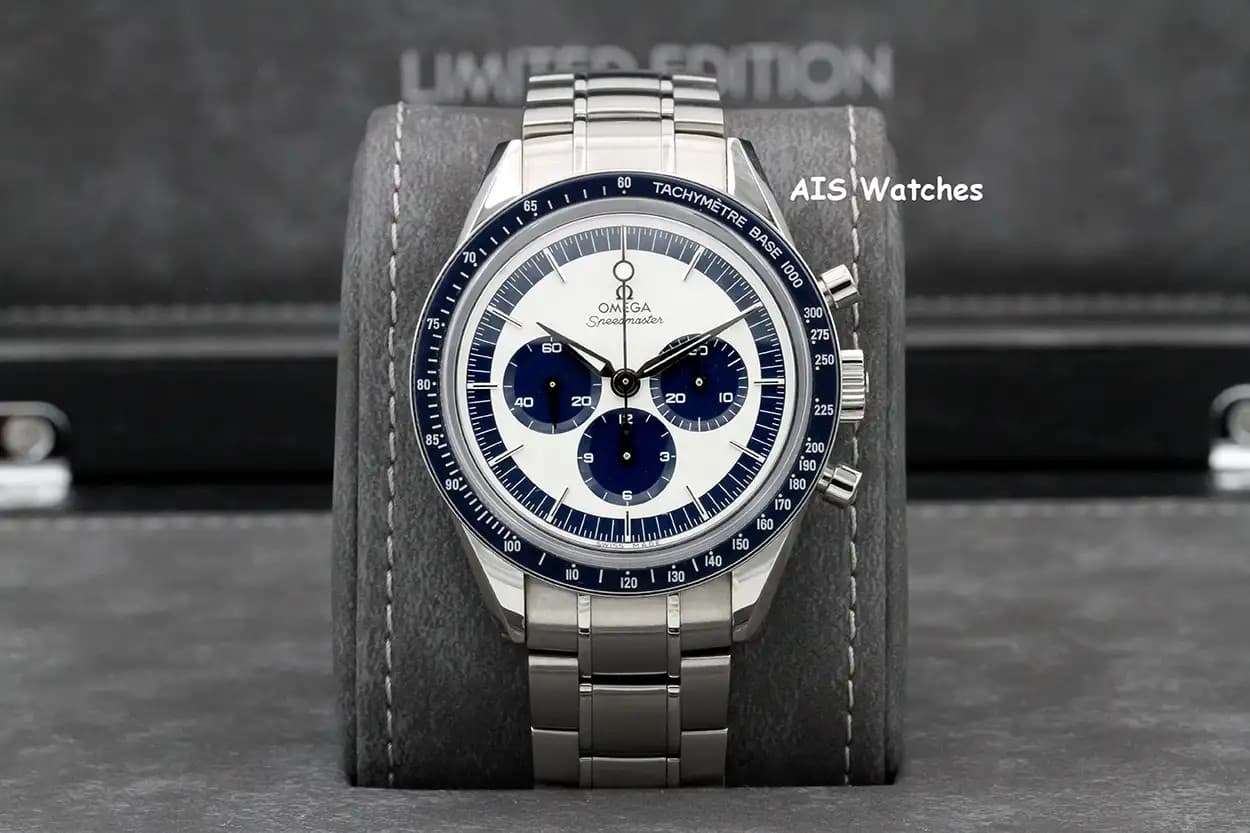 Omega Speedmaster CK2998 Blue SS Bracelet / Leather 311.33.40.30.02.001 B&P