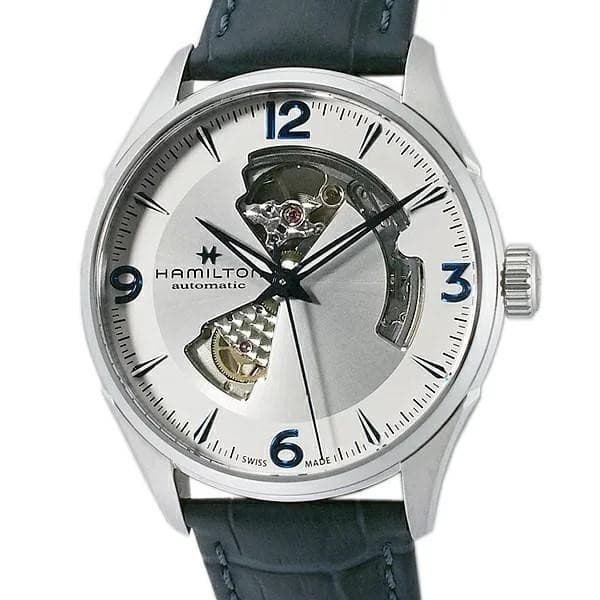 Hamilton Jazzmaster Viewmatic Open Heart Blue Silver H32705651 42.4mm #IPW327