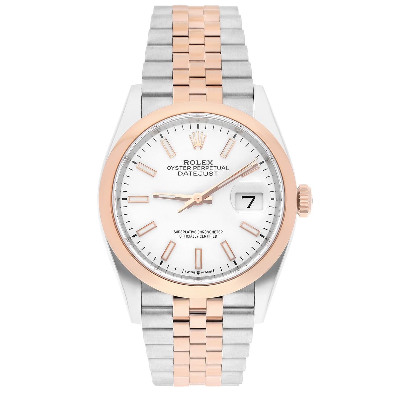 Rolex Datejust 126201 White Index Dial 36 MM Jubilee Bracelet Stainless Steel...