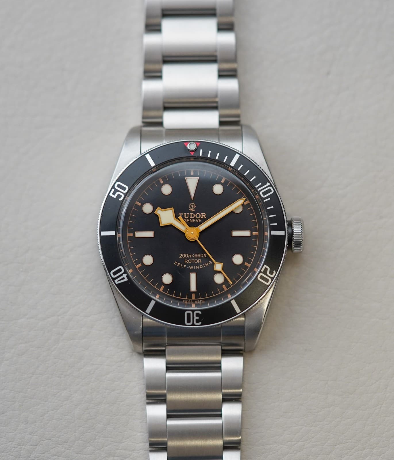 Tudor Heritage Black Bay Black 79220N 'Smiley' Men's 41mm Steel Watch