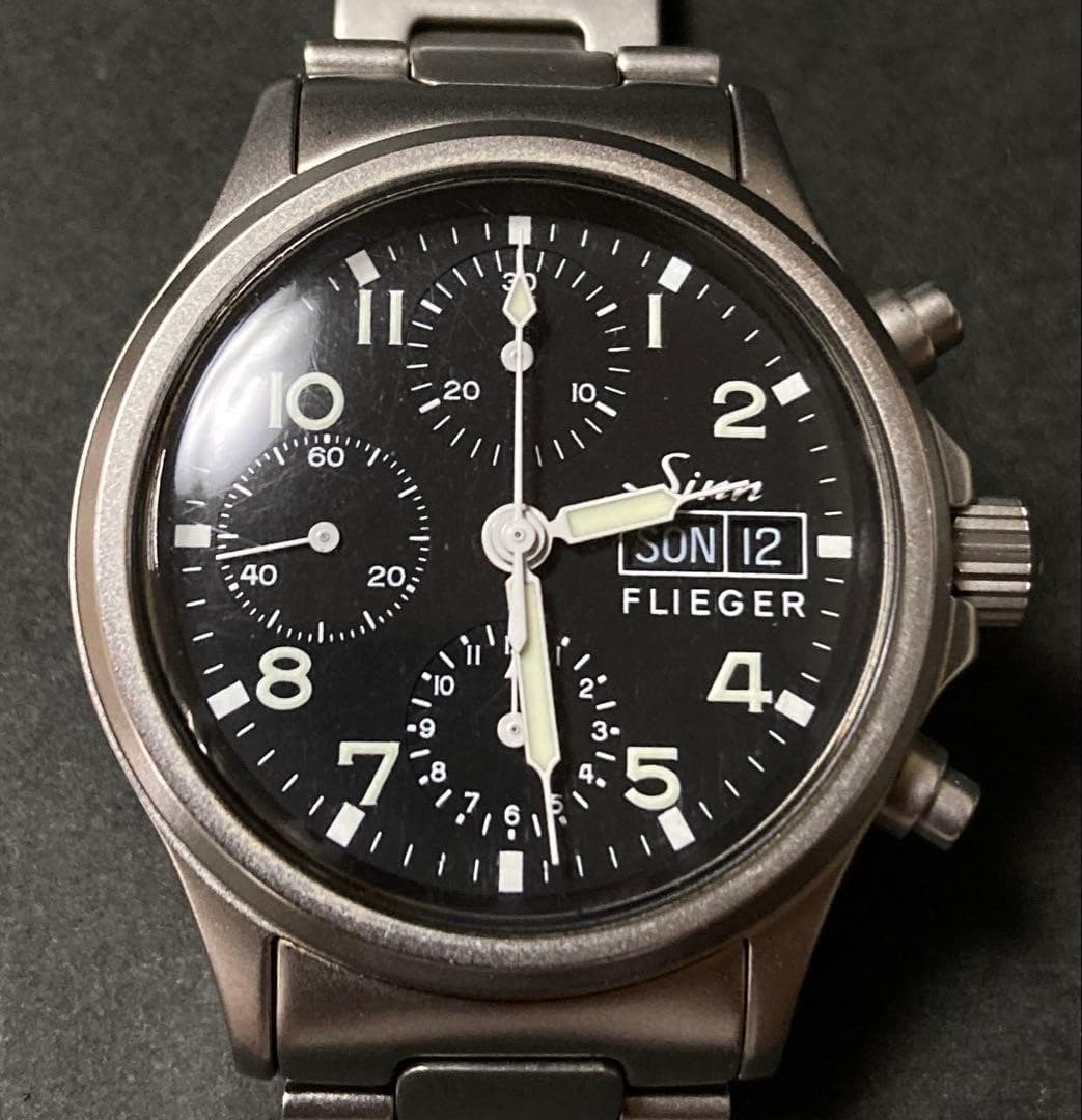 Sinn 356 Flieger Pilot Chronograph Black Dial Used