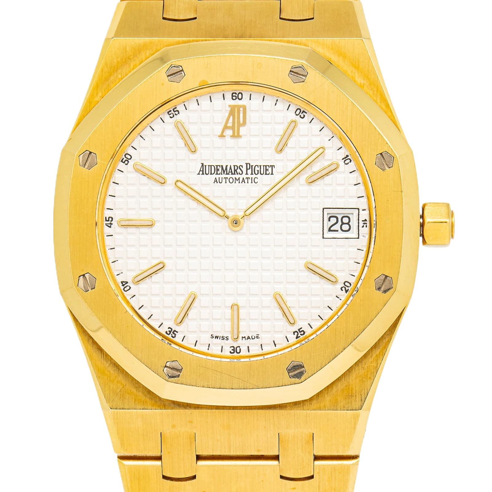 Audemars Piguet Royal Oak 15202BA.OO.0944BA.01 2008 Complete YG White Index Auto