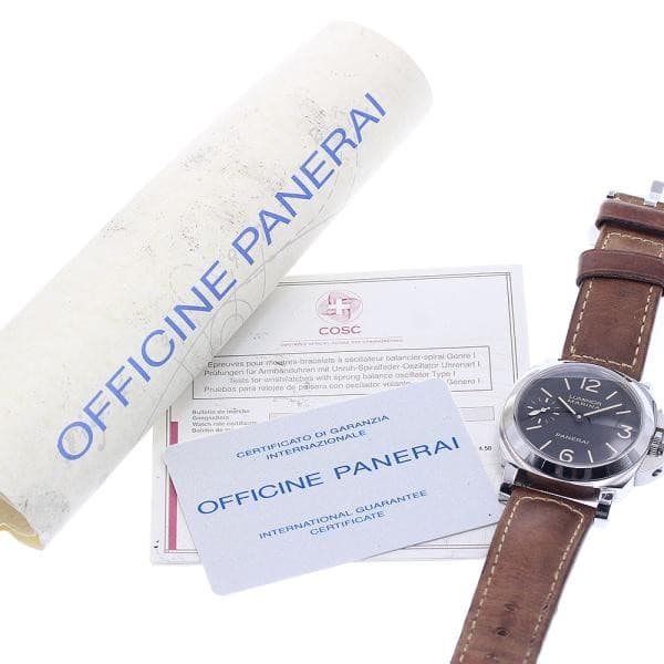 Officine Panerai Luminor Marina 44mm PAM00588 44mm SS Black Dial Watch #C2682