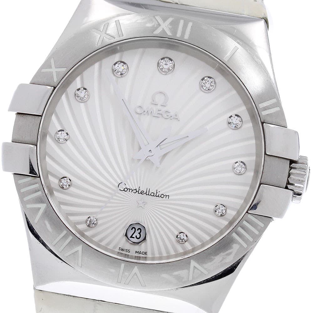 OMEGA 123.13.35.60.52.001 Constellation Quartz Ladies Watch From Japan G0711