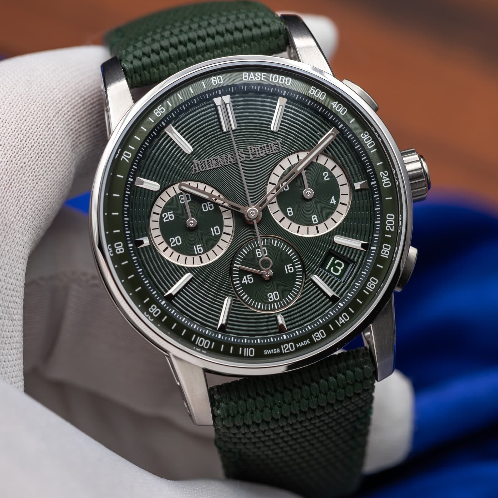 AUDEMARS PIGUET Code 11.59 Chronograph Green Dial 41mm 26393ST.OO.A056KB.01 NEW