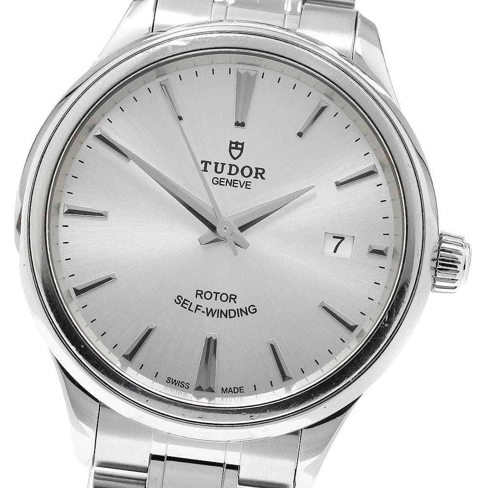 Tudor 12500 Style Date Automatic Men's Watch with Warranty Card From Japan