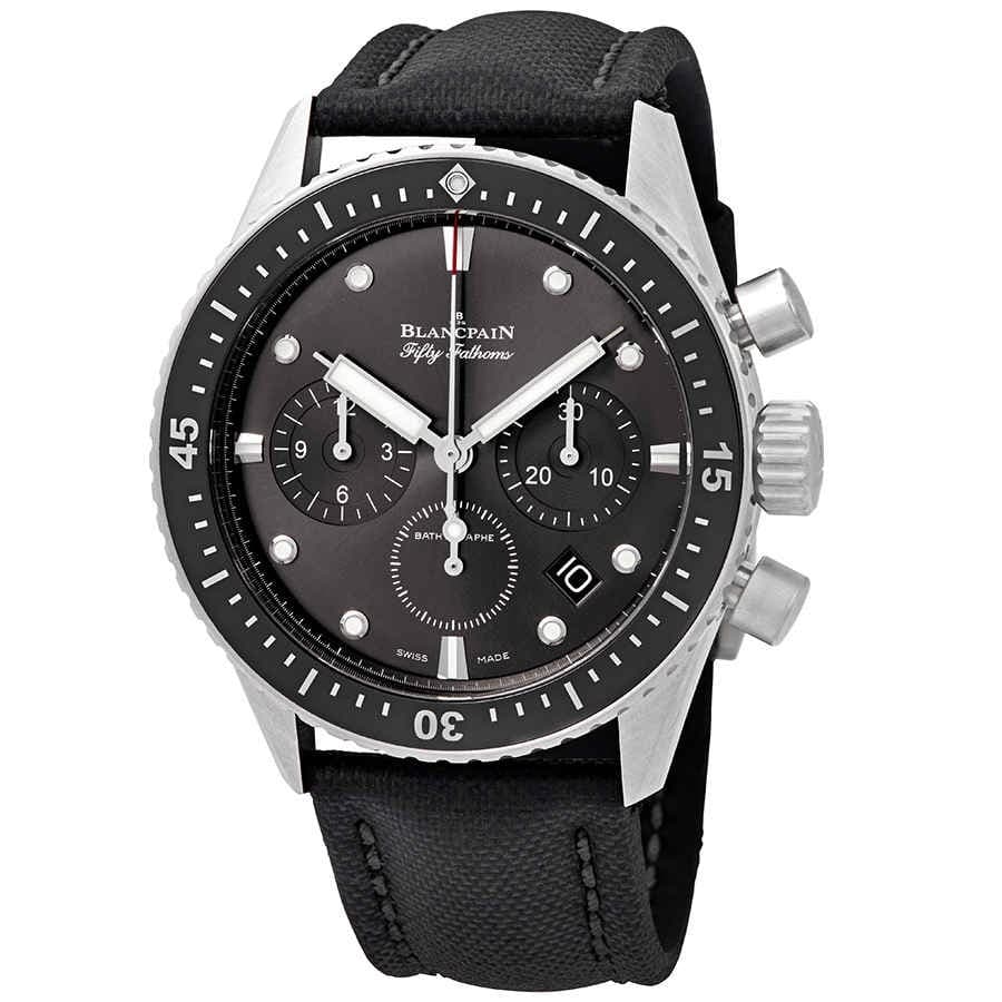 Blancpain Fifty Fathoms Bathyscaphe Meteor Grey Dial Chonograph Automatic Men's