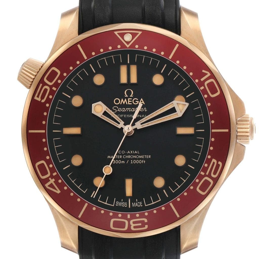 Omega Seamaster Diver 300M Bronze Gold Mens Watch 210.92.42.20.01.003 Box Cards
