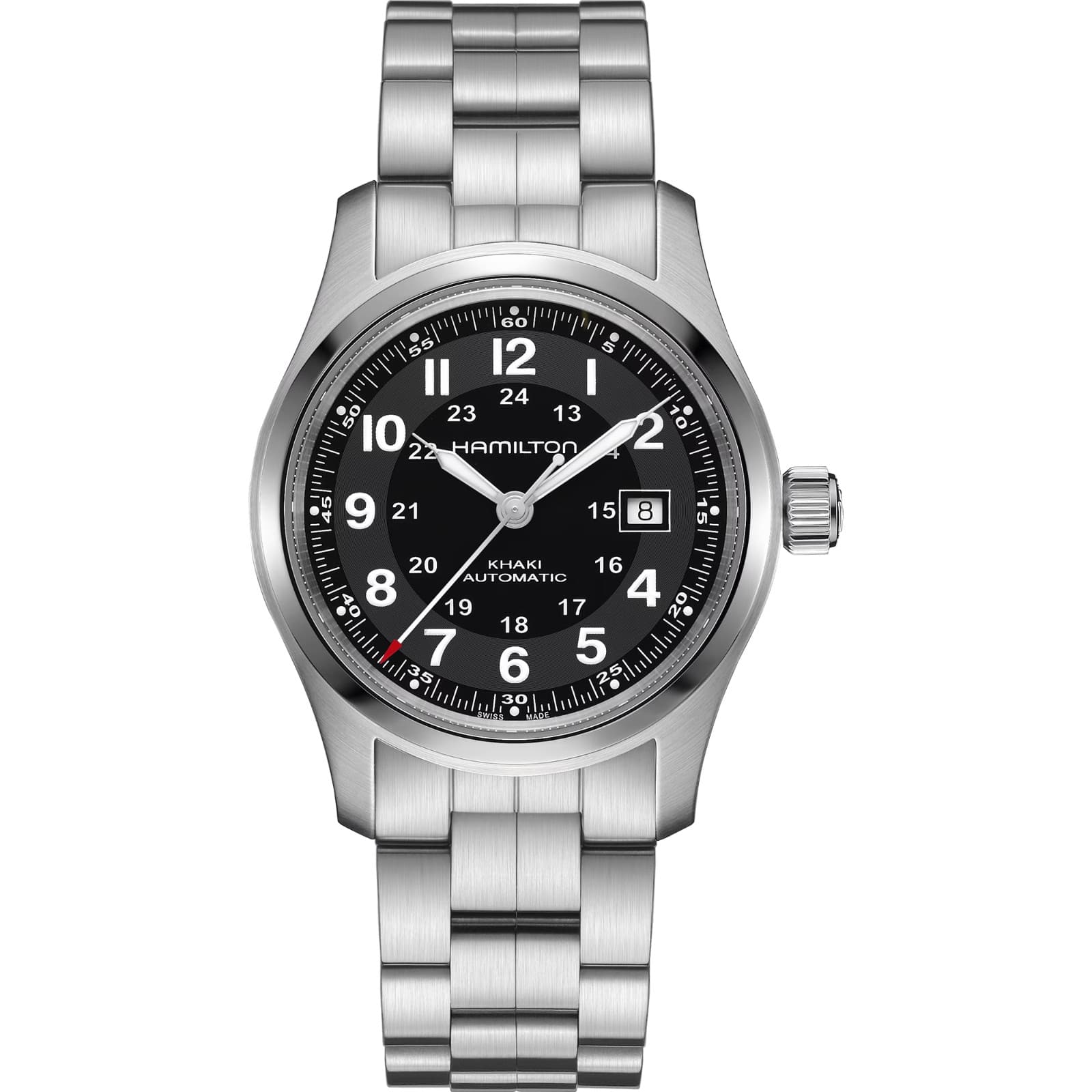 Hamilton Khaki Field Stainless Steel Automatic Black 42 mm Watch - H70515137