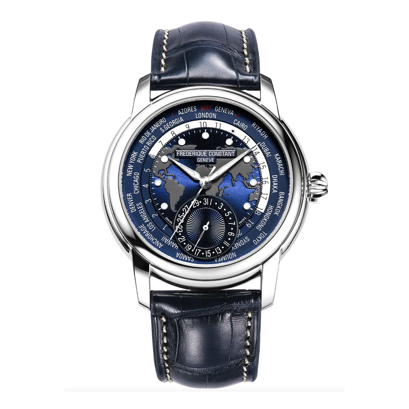 Frederique Constant Geneve Watch manufacture worldtimer FC-718NWM4H6