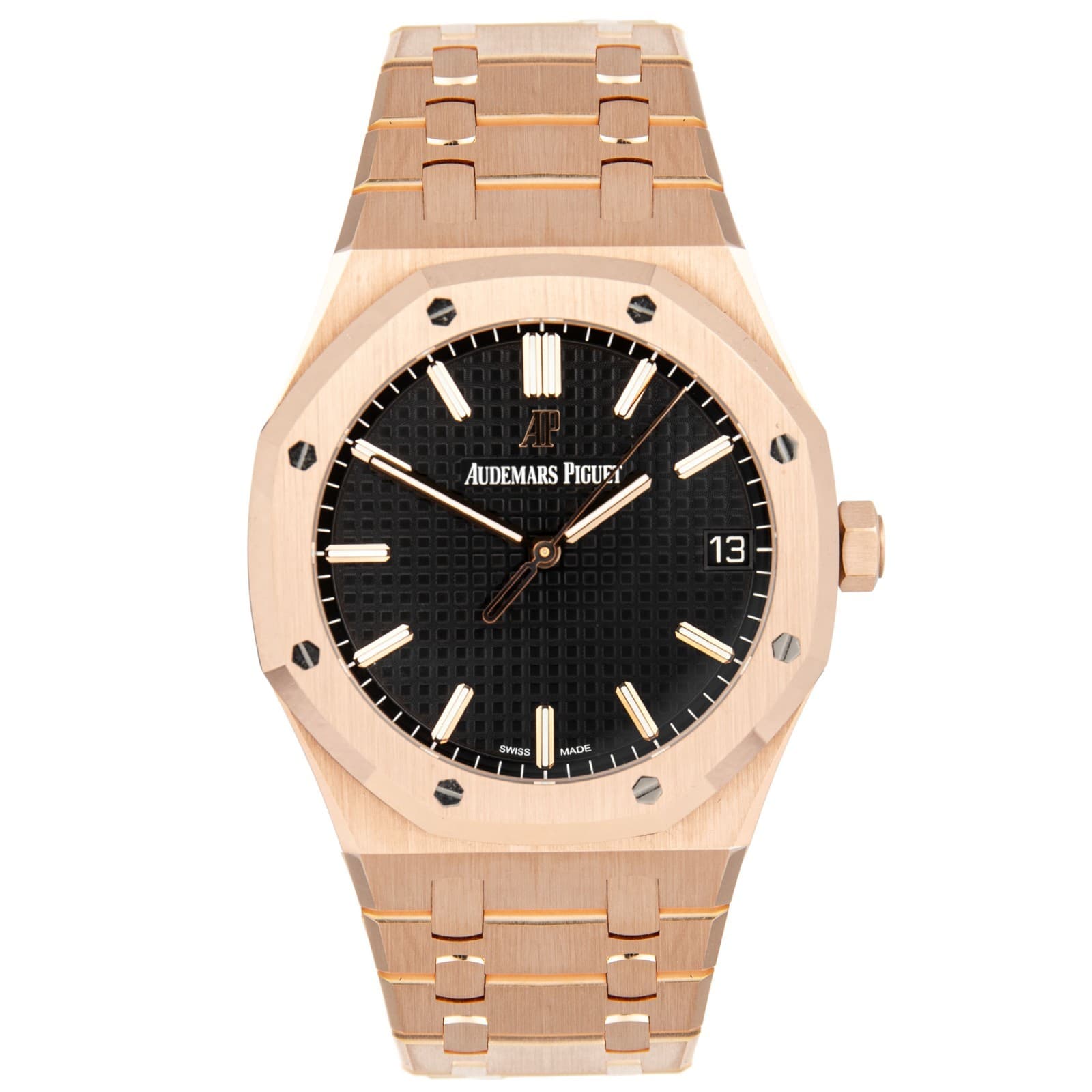 Audemars Piguet Royal Oak Rose Gold Black 41mm 15500OR.OO.1220OR.01 Full Set