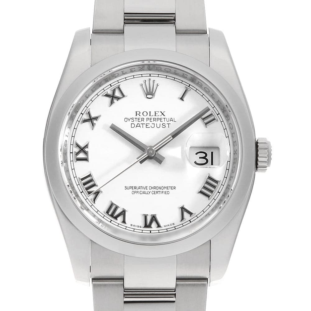 ROLEX Datejust 116200 white Rome M Number second hand mens