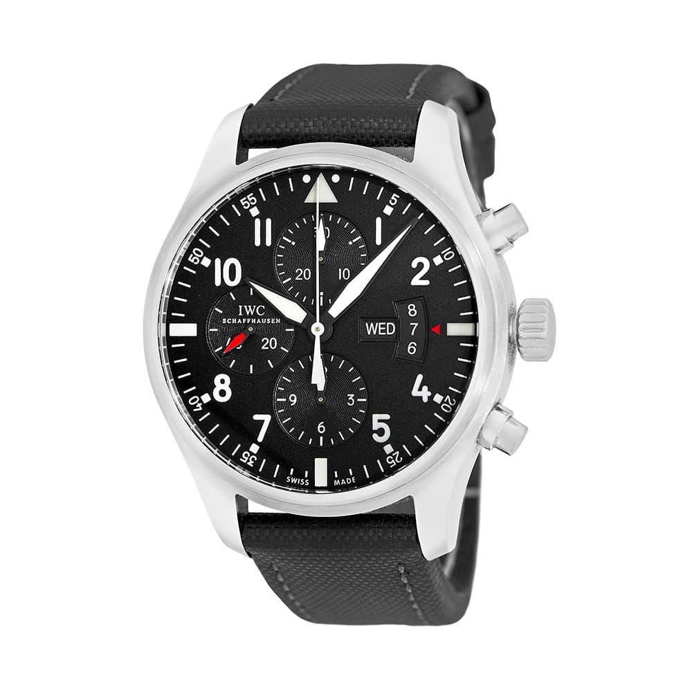 IWC Stainless Steel 43mm Pilot Automatic Chronograph IW3777-01 Warranty 2013
