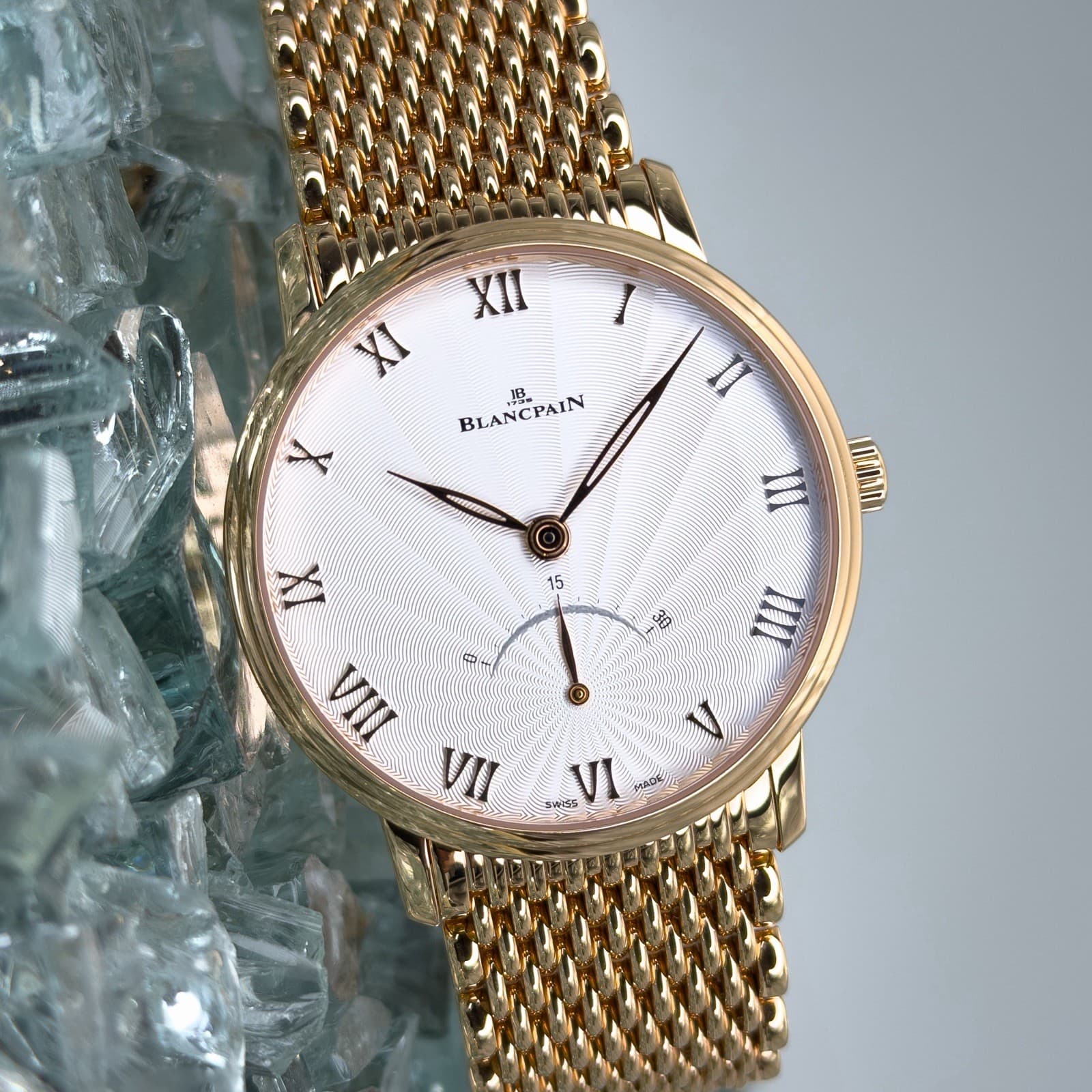 Blancpain Villeret Ultraplate Retrograde 18k Red Gold Bracelet w/Strap Full Set