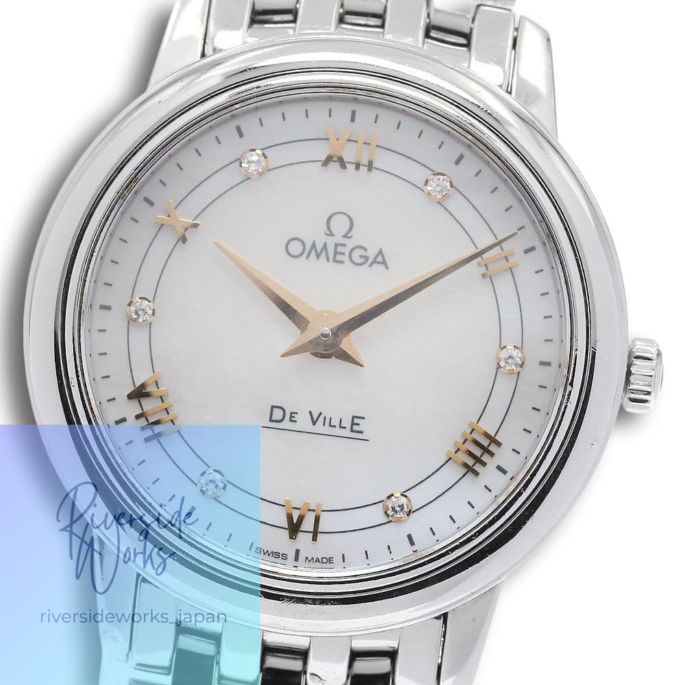 Omega 424.10.27.60.55.001 De Ville Prestige 6P Diamond Quartz Ladies Watch