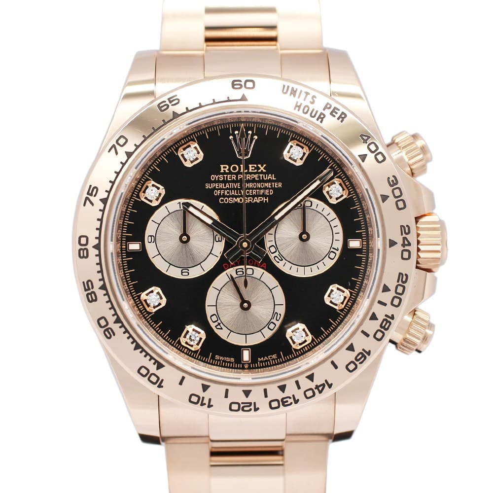 Rolex Cosmograph Daytona 126505G 40mm RG Black Wristwatch #UW3286