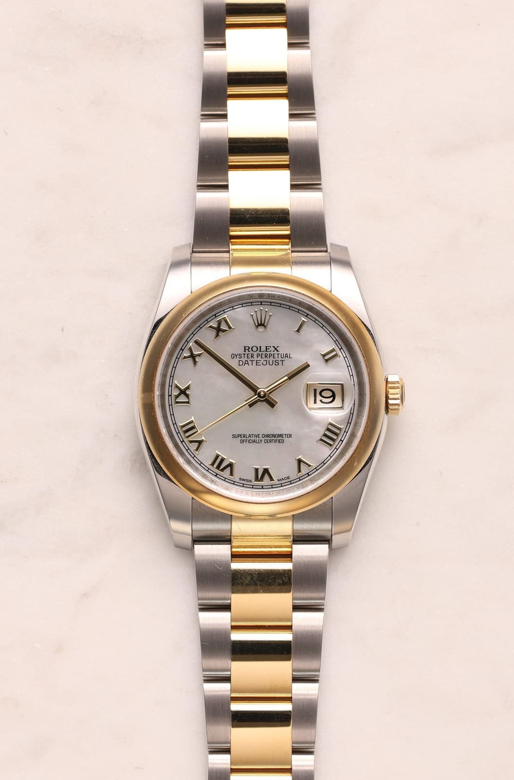 Rolex Datejust 116203 Two tone, Full set, Mother Of Pearl, year 2017