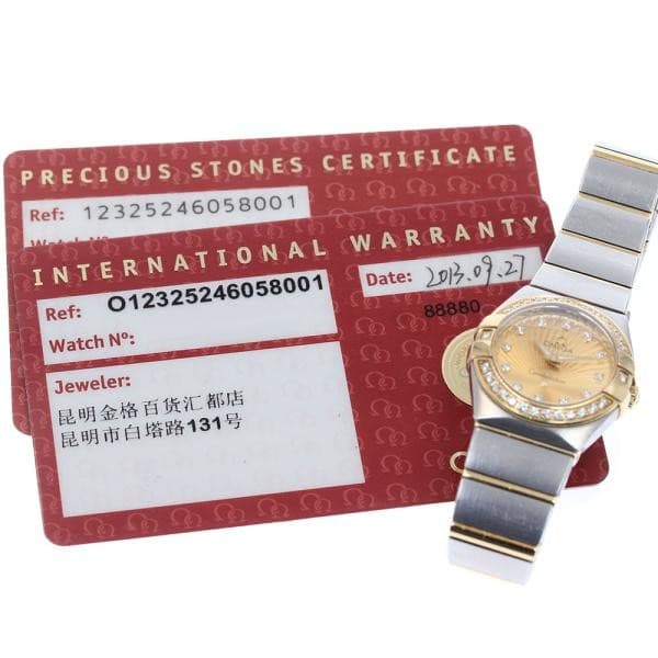 OMEGA CONSTELLATION 123.25.24.60.58.001 24mm SS Gold #C18669