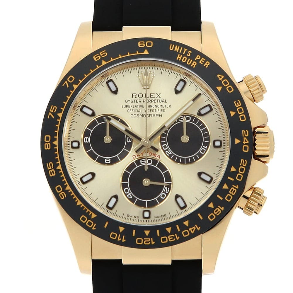 ROLEX Cosmograph Daytona 116518LN Champagne x black Random Number second han...