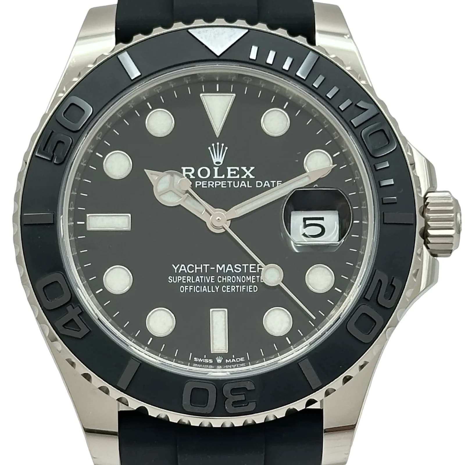 Rolex Yacht Master 42 226659 Black White Gold Automatic Men's Watch Used