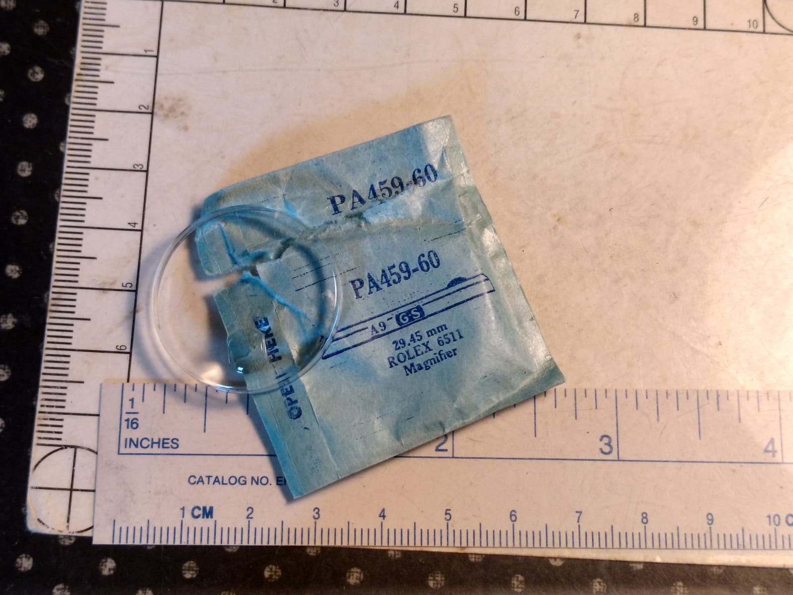 Rolex Genuine 6511 Magnifier Crystal for Wristwatch (OEM Part) PA-459-60 29.45mm